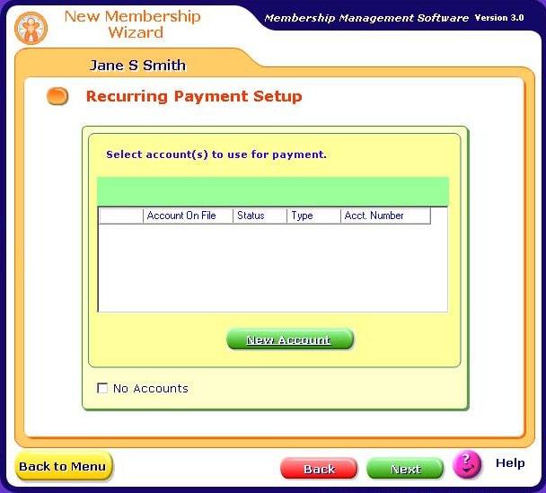 Click Next to move ahead to the Recurring Payment Setup screen. 20.