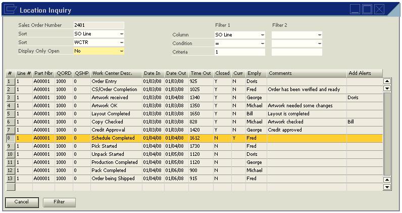 Work Flow The Work Flow extension provides detailed tracking of sales orders.