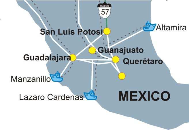 Locating in Central Mexico RegionslikeQueretaro, San Luis Potosí, Silao-Guanajuato, Guadalajara, etc.