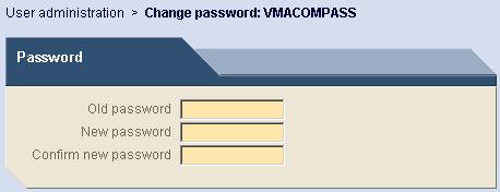 Choose the option change password.