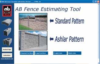AB Fence Estimating Tool This handy estimating tool will estimate block, rebar, base rock, concrete and grout quantities for AB Fence projects.