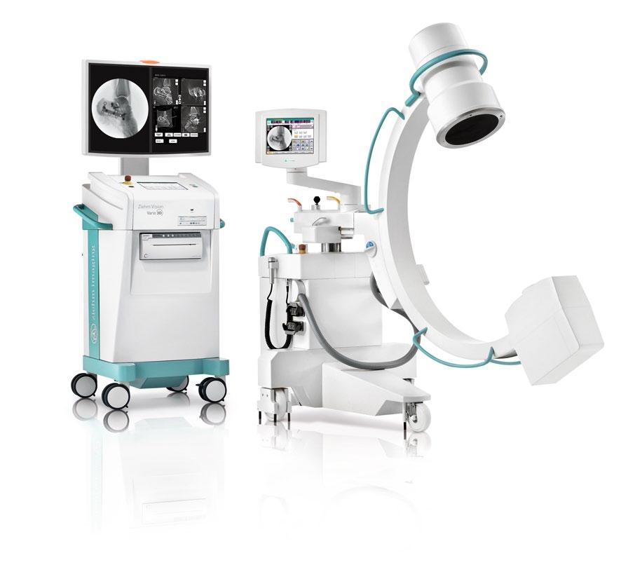 02 03 Ziehm Vision Vario 3D ZIR for CT-like 3D reconstructions 08 Intuitive workflow with synchronized TFT touchscreens on C-arm and monitor cart 10 High-dynamic CCD camera for 2D and 3D images of