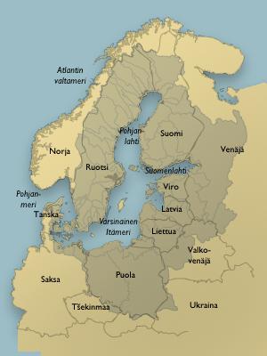The Baltic Sea 90 million people living in the catchment area (14 states, 4 times bigger than water area)