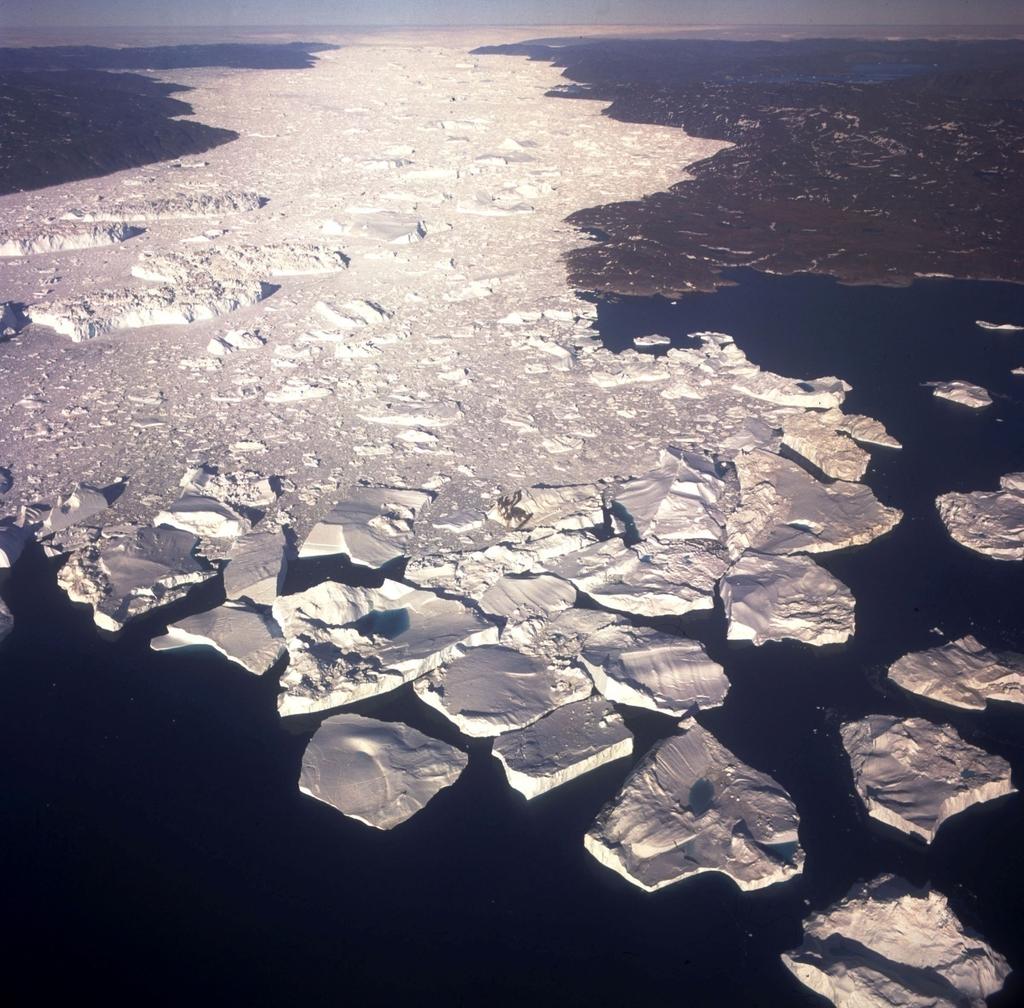 Jakobshavn Ice Stream in Greenland Discharge from major Greenland ice streams is
