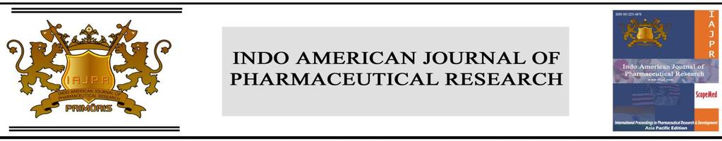 Page2190 Indo American Journal of Pharmaceutical Research, 2015 ISSN NO: 2231-6876 DETERMINATION OF (-) Α-BISABOLOL IN MATRICARIA CHAMOMILE OIL AND IN NANOFORMULATION BY HPTLC METHOD: IT S
