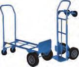 STACKERS Lifts & Ladders 27 27 Hand Truck 1 x 16 gauge tubing construction 600 lbs. capacity Frame 14 w x 47 h Weight 27 lbs. 8 solid rubber wheels $65.00 1 x 16 gauge tubing construction 600 lbs.