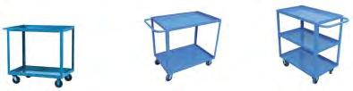 00 Service Carts Sturdy all welded steel construction 1000 lbs. capacity Great for all industry types All carts feature 1.