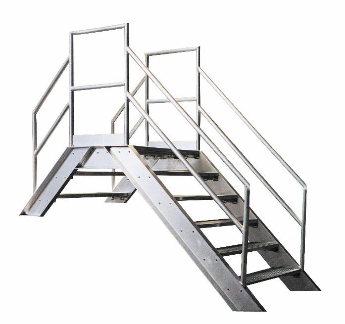 Three Types of Fixed Industrial Stairways Crossover or