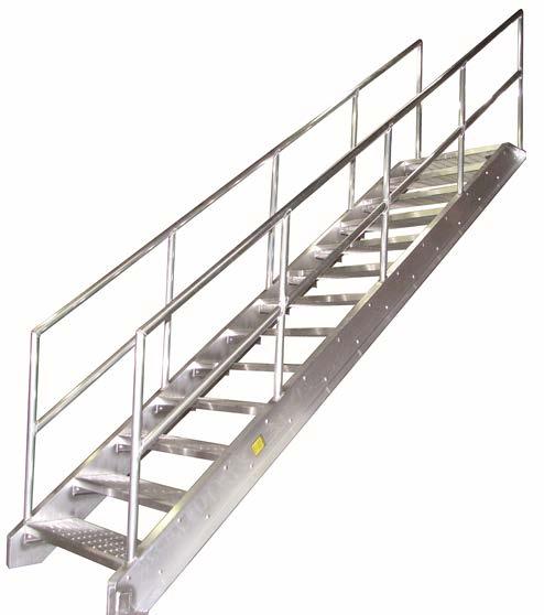 Industrial Stairs 0 Standard stairs shall be installed at angles to the horizontal of between 30 degrees and 50 degrees.