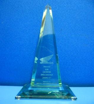 Awards from HONDA Supplier Award for Quality
