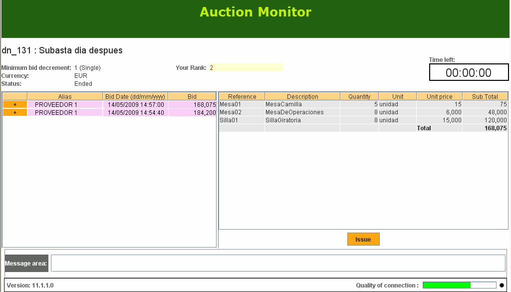6. Other types of auctions : Multi-Product Auction A unit price by quantity is requested.