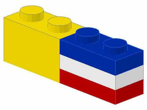 Basic LEGO Geometry 1 brick = 3