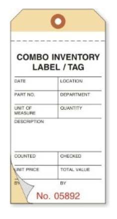 Purchase inventory count tags.