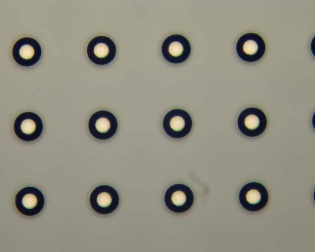 Figure 3.6 Hollow-core polymer pillars 3.