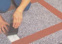 The completed installation should be cleared of scrap material and debris, the floor vacuumed and any traces of adhesive residues removed from the floor and skirtings.
