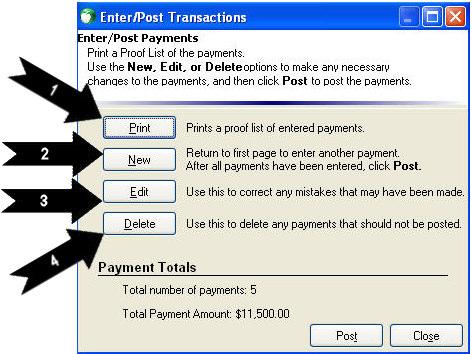 payments that were entered for each student. Option #2: New: Enter more payments.
