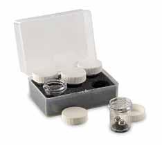 Lid is available unlined or with lining for added secure closure. Sold as a case of 10 vial sets.