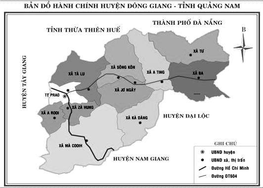 Figure 1: Official map of Dong Giang district, Quang Nam province Source: Dong Giang Portal (www.donggiang.gov.