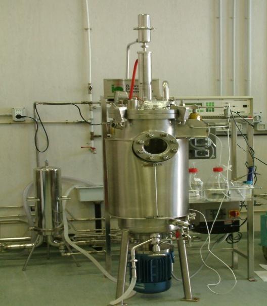 IDROBIO Project: coupling dark and light fermentation - 2.4 L bioreactor operated at 80 C and inoculated withthermotoga neapolitana ; a yield of 3.