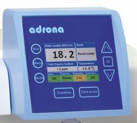 VOLUMETRIC DISPENSE Adrona water purification systems 2 have a volumetric r, which enables the user to set accurate dispensing volume for each cycle.