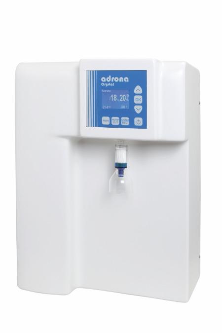 CRYSTAL EX Adrona Crystal EX produces ultrapure and pure water. This multipurpose water purification system is highly appreciated due to the very affordable price.