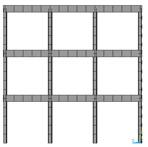 is not used in determining modal frequency. Floor finished load is assumed to be 1.2 10-3 N/mm 2 3.2 Model In the 3-D building frame modeling, it is assumed that all columns are square.