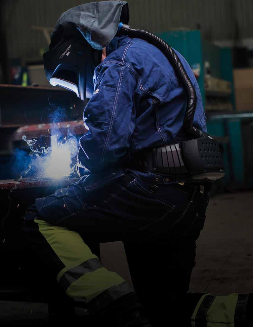 Is there a way to both increase your respiratory protection against harmful welding fumes while increasing the comfort around your face and head?