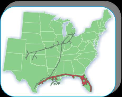 Florida Gas Transmission Company Natural gas transmission company operating a 5,000 mile pipeline system along the Gulf Provide majority of the natural gas for
