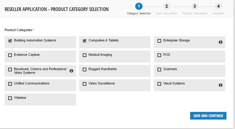 How to Apply for Authorization (cont d) NOTE: You can apply for multiple Panasonic product categories.