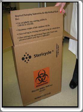 OH&S Biosafety BIO301L Medical Waste Management for Labs Transport Containers Container A US43 container should: Hold 31 gallons, Be 18 x 18 x 22 in size, Be 4.