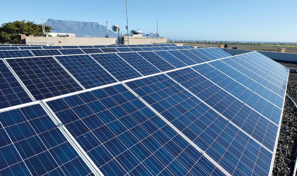 Photo credit: Bruce Sutherland, City of Cape Town. Grid-tied PV system at the City of Cape Town s Royal Ascot building.