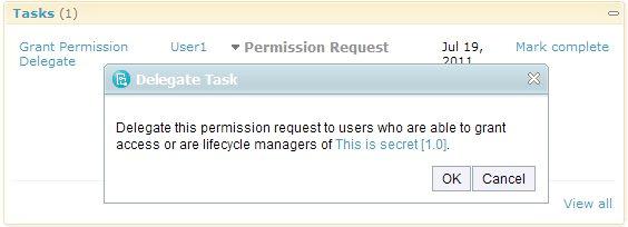 Asset permission requests Administrators can delegate asset permission requests to a particular user or lifecycle managers at the asset level When a user requests permission for an
