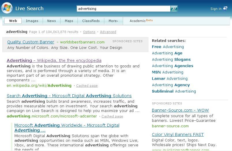 Paid search advertising Paid
