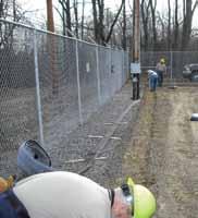 Dig a trench around the perimeter of the substation.