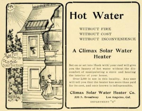2.2.2 Solar Water Heating The use of solar radiation to increment the temperature of water has been used for more than 200 years when houses started having direct piping from a communal storage tank.