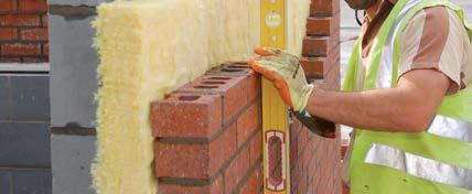 The insulation should then be carefully unrolled along the full length of the wall, positioned and held in place by the wall ties.