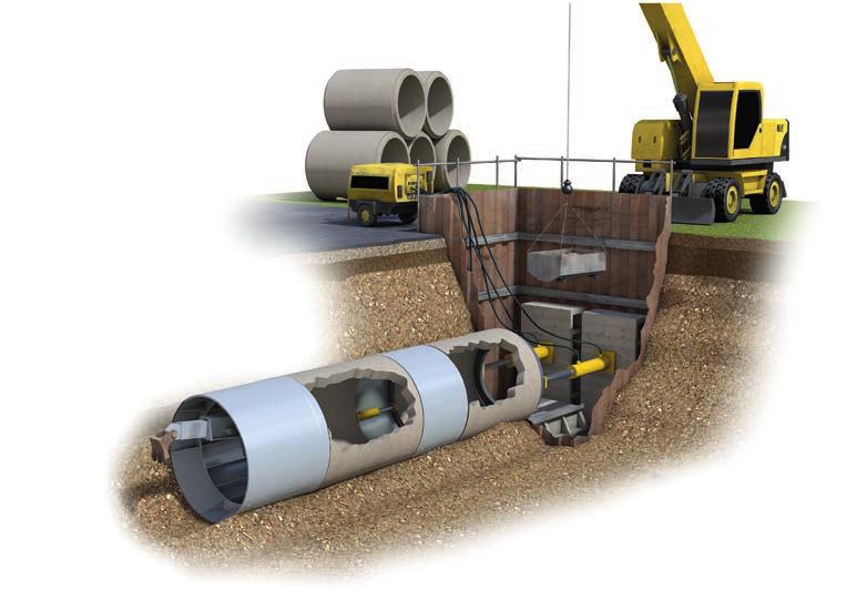 4 DESIGN AND CONSTRUCTION METHODS PIPE JACKING EXCAVATION METHODS A range of pipe jacking excavation methods are illustrated.