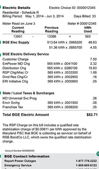 BALTIMORE GAS AND ELECTRIC ELECTRIC ENROLLMENT.