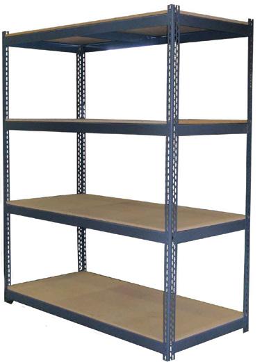 Four level bulk rack with solid decking 48 Wide 60 Wide 72 Wide 96 Wide Depth Height Starter Add-on Starter Add-on Starter Add-on Starter Add-on Standard duty (from 1100 lbs. to 1500 lbs.