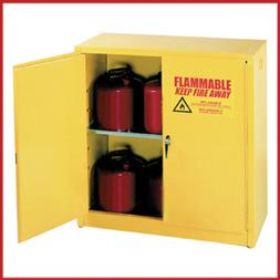 on powder finish 3 point key lock doors Meet OSHA and NFPA code 30 specifications Self-closing models meet UFC 79 shipped assembled Equipto flammable liquid cabinets help protect you from fire hazard.