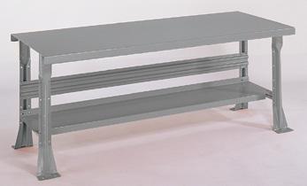 Closed Leg Workbench with Painted Steel Top (30 Deep; 34 High) Bench Length Stock Number 4 275U4 5 275U5 6 275U6 8 275U8 5-8 PN: 2576 includes, 1-4433 modular drawer cabinet (30 wide); does not
