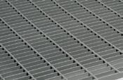 36 wide stairway to 4 x 4 landing Decking options include: Anti-Skid Tuffdeck Bar Grating Perforated Steel Grating Rendered image is for visual purposes only. Final product will vary slightly.