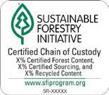 PART 1. RULES FOR USE OF SFI ON-PRODUCT LABELS The SFI program has three on-product labels: two Chain-of- Custody labels and one SFI Certified Sourcing label.