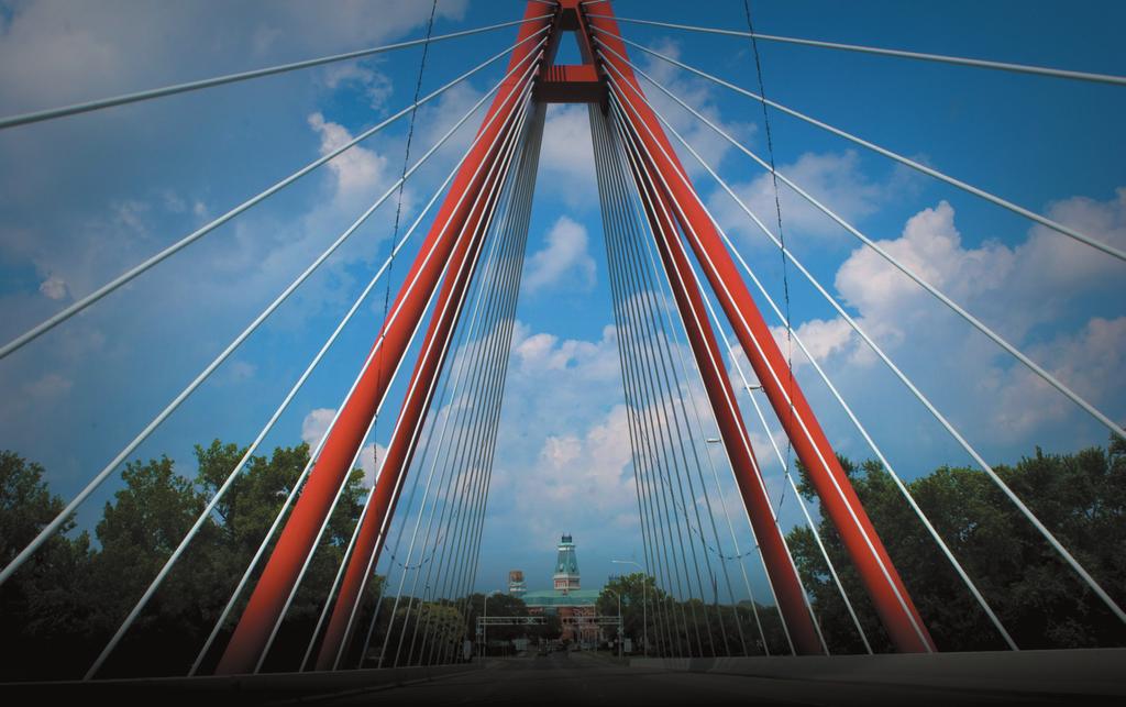 COLUMBUS INDIANA Photograph of Robert Stewart Bridge by Gregory Boege Columbus, Indiana is home to a community of hardworking individuals with classic Midwestern values who reside beneath an umbrella