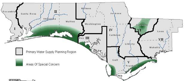 Northwest Florida Water Management District In 2015, water use in the Northwest Figure 7. NWFWMD Districtwide Projected Demand Florida Water Management District 0.