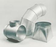 A complete line of fittings is available with solid welded, spot welded and sealed, or standing seam constructions.