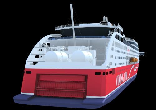 Viking Line - Cruise Ferry The most environmentally friendly big passenger ship to date: LNG/NG fueled diesel electric power plant with MDO/HFO systems as backup First big