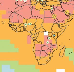 3. Global climate change: Africa Arid & semi-arid lands 5-8% by 2080s Sea-level 0.3-0.