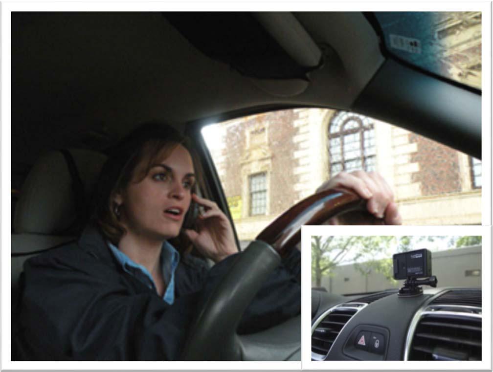 Pre Work Dashboard mounted video cameras film study participants in their