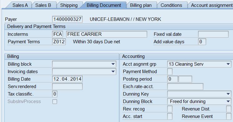 Step 6 Billing Document Tab At the Billing Document tab, verify the Billing Date